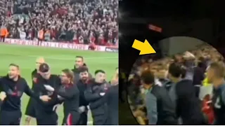 Newcastle coach throws object at Liverpool bench as backroom staff fight after Carvalho late winner