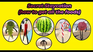 Roblox:"Secret Staycation" How to get ALL THE FOODS (please read description and comments)