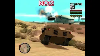 challenge steel the tank from military base and destroy 15 cop choppers with the tank