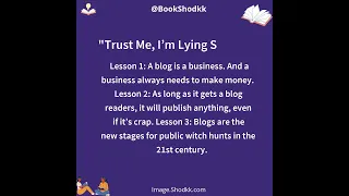 "Trust Me, I’m Lying Summary" #booksummary