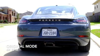 2017 Porsche 718 Cayman - Stock Exhaust Comparison