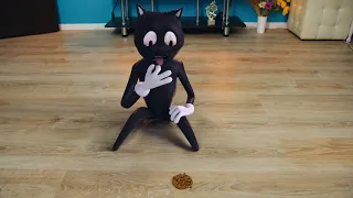 Cartoon cat playing the shell game / Cat challenge #shorts