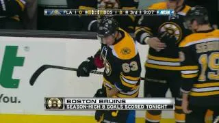 Brad Marchand's 1st career hat trick 12/23/11