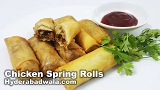 Chicken Spring Rolls Recipe Video – How to Make Chicken Spring Rolls at Home – Easy & Simple