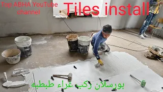 बड़ी टाइल्स लगाने का तरीका. big tiles install