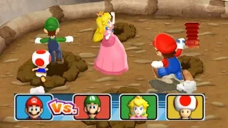 Mario Party 9 Step It Up - 1 vs. Rivals - Team Peach, Luigi & Toad vs Mario| Cartoons Mee