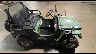 Thunderbird Military 125cc Mini Jeep walk around