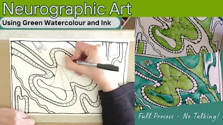 Neurographic Art full process watch along using Watercolour and Drawing Ink