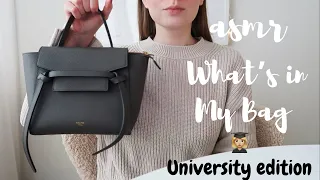 ASMR suomi - MITÄ ON MINUN LAUKUSSA? What's in my university bag - Что в моей сумке АСМР esittely