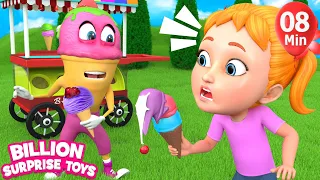 Ice Cream Song at the Park  - BillionSurpriseToys Nursery Rhymes, Kids Songs