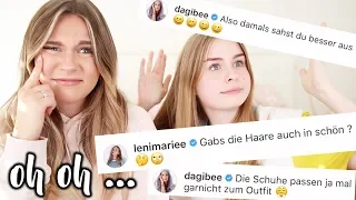 Peinliche HATE Kommentare auf INSTAGRAM schreiben ... 😩 mit Leni | Dagi Bee