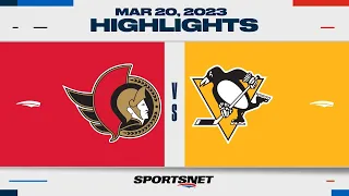 NHL Highlights | Senators vs. Penguins - March 20, 2023