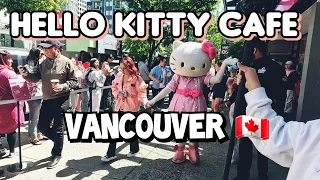 [4K] 🇨🇦 Hello Kitty Cafe Vancouver Grand Opening | Vancouver | May 17, 2024 | Canada