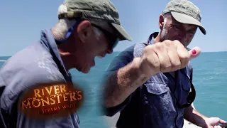 Monstruous Fish Breaks Jeremy's Line & Tears Off Skin | GROUPER | River Monsters