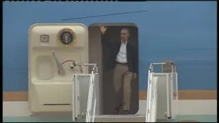 President Obama arrives in Oklahoma