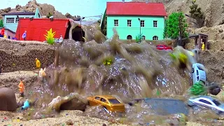 Flash Flood And Massive Dam Failure Near Town - Diorama Dam Breach Movie