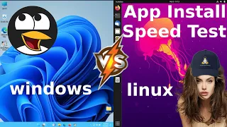 Windows vs Linux: Speed Test for an App install