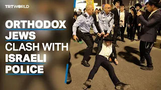 Haredi Jews take to streets to protest arrest of Haredi draft dodger