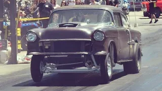 1955 chevy belair, old school 4-speed gasser