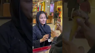 Simple cute girl at packages mall Lahore Pakistan ISTANBUL DONDURMA