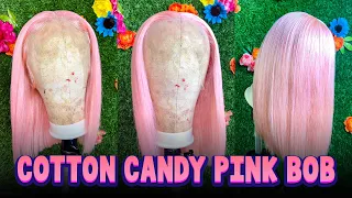 Cotton Candy Pink Bob Wig: Water Color Method Tutorial! 💖 Ft Kiss & Adore Colors!!! #PinkWig