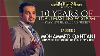 Mohammed Qahtani, 2015 World Champion of Public Speaking