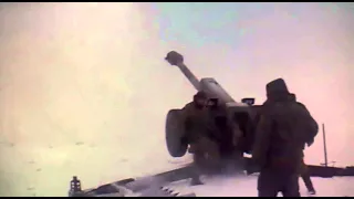 Донбасс 24 02 2015  Артиллерия Народного Ополчения ведет обстрел позиций АТО.