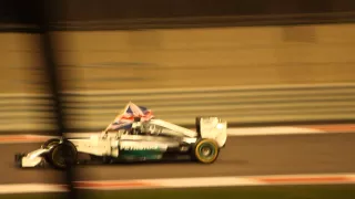 Lewis Hamilton Victory Lap 2014 Abu Dhabi F1 GP