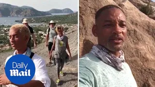 Will Smith climbs to top of volcano with Jada, Jaden and Willow