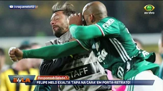Felipe Melo exalta tapa na cara em porta-retrato