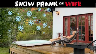 Snow Over Pool Prank (Christmas came early)-Julien Magic