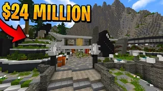 $24 MILLION HILLSIDE MANSION in MINECRAFT!