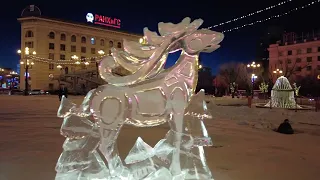 Хабаровск Новогодний, площадь Ленина 2023