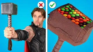 Superheroes Sneak Candy into CLASS! Funny School Situations & Pranks by Crafty Panda How
