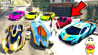 Franklin Stealing EVERY LAMBORGHINI in GTA 5 | SHINCHAN and CHOP