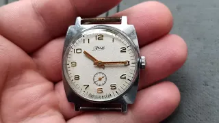 Early wrist watch ZIM made in USSR/Collectible watch ZIM Pobeda plant named Maslennikova manual wind
