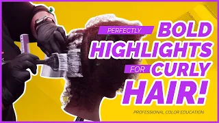 How To Add Bold Highlights To Curly Hair | Hair Color Tutorial