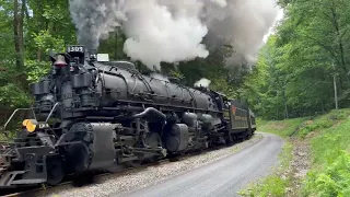 PRR T1 #5550 Whistle on Western Maryland Scenic Railroad 2-6-6-2 #1309