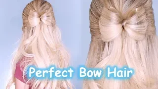 HOW TO DO A PERFECT HAIR BOW | Cute Easy Fast Beginner Hairstyle Tutorial Ideas