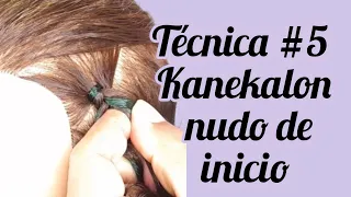 TECNICA # 5 COMO HACER EL NUDO DE INICIO DEL KANEKALON/Trenzas con kanekalon super fácil. 😊👍🏻