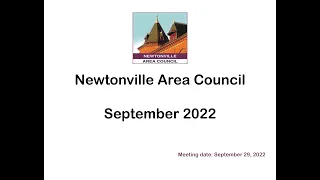 September 2022 Newtonville Area Council Meeting