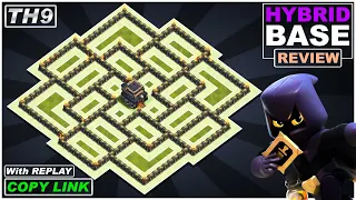 New BEST!! TH9 Base with Replay 2022 | COC TH9 Farming/Trophy/Hybrid base COPY link | Clash of Clans