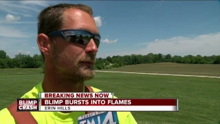 Blimp crashes and explodes into flames near U.S Open golf course