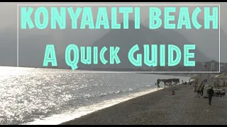 A walk in KONYAALTI BEACH WALKTHROUGH 4K  the best beach in Antalya - A Beach Walking TOUR narration