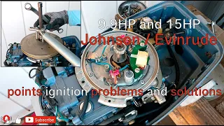 9.9HP AND 15HP POINTS IGNITION - JOHNSON / EVINRUDE OUTBOARD MOTORS FROM 1974 TO 1976 - PART 1