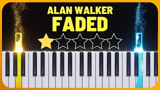 Faded - Alan Walker Easy Piano Tutorial with Sheet Music