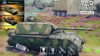 Dominating matches with Maus Platoon | War Thunder Mobile