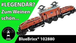 Eine unerwartet stabile Lokomotive - BlueBrixx® 102880 - Das legendäre Krokodil in braun