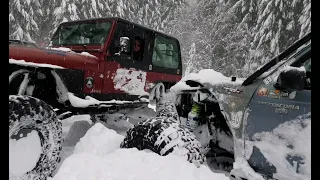 PNW December Snow wheeling with Full Droop Offroad