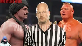 Special Guest Referee Stone Cold Brock Lesnar vs Dara Singh WWE Championship Match